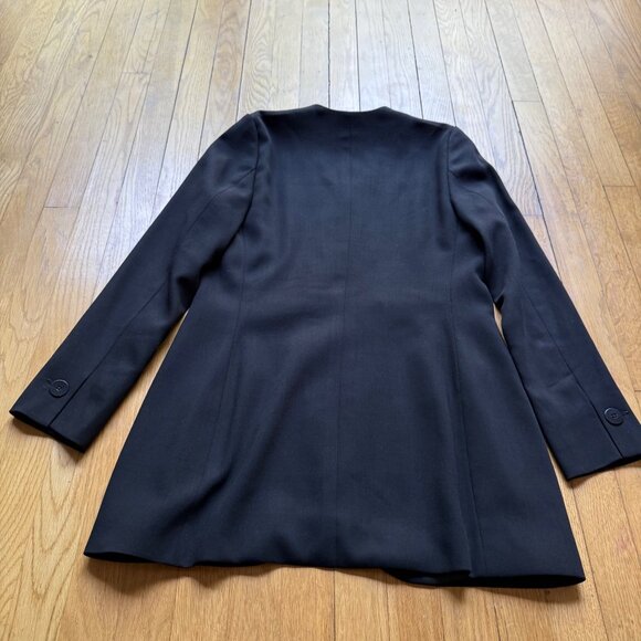 Giorgio Armani Le Collezioni Size 10 (44IT) Black Wool Designer Blazer Jacket - Picture 2 of 16